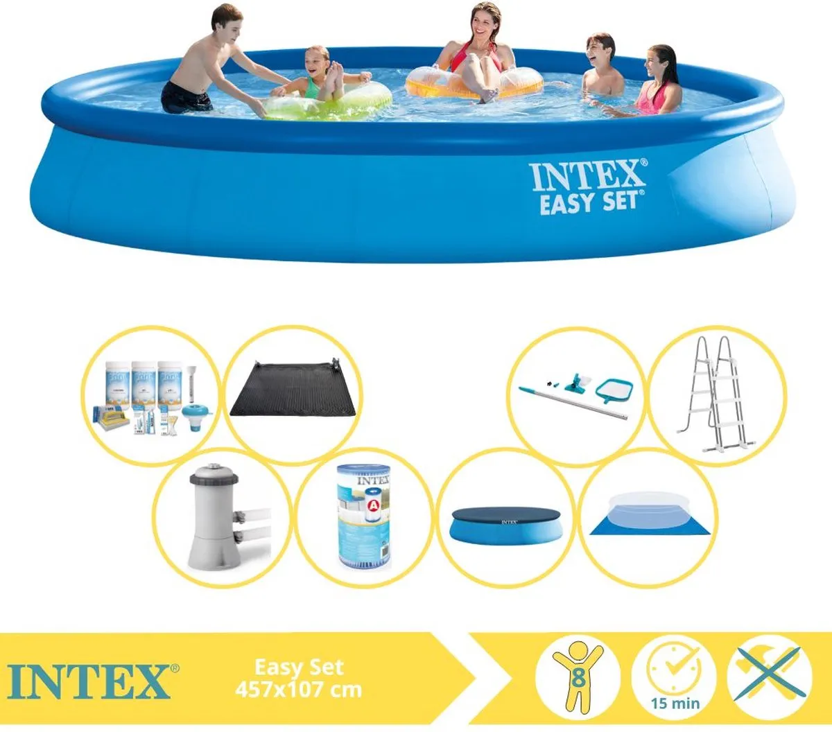 Intex Easy Set 26166GN Opblaaszwembad 457x107cm