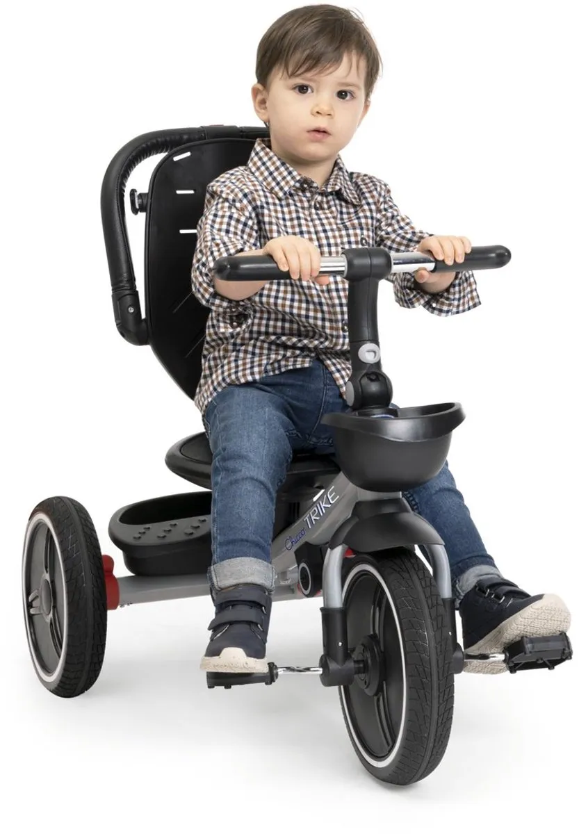 Chicco 4-in-1 Opvouwbare Driewieler - Zwart/Blauw/Grijs