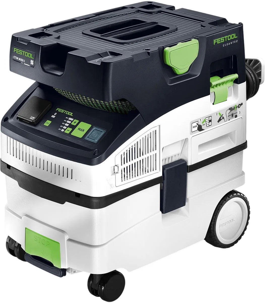 Festool CTM MIDI I CLEANTEC Afzuiger 1200W - 15L Stofklasse M
