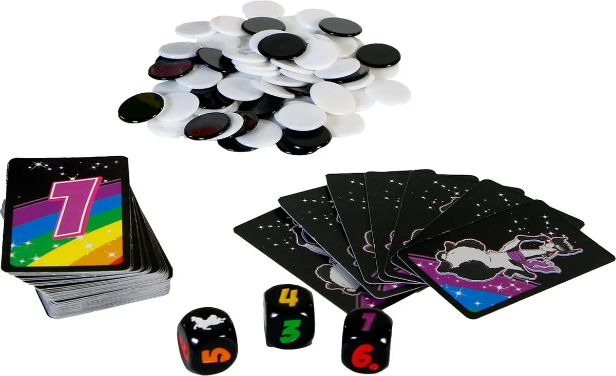 999 Games Lama Het Dobbelspel - 3 Dobbelstenen 70 Fiches 43 Kaartjes