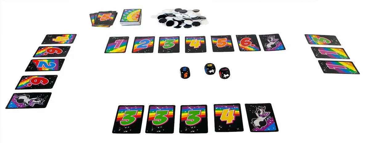 999 Games Lama Het Dobbelspel - 3 Dobbelstenen 70 Fiches 43 Kaartjes - afbeelding 6 van 6
