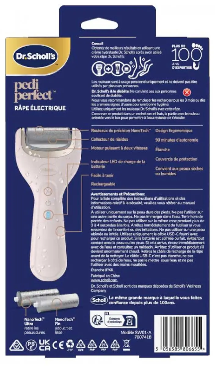 Scholl Pedi Perfect Elektrische Voetvijl - 3 Stuks