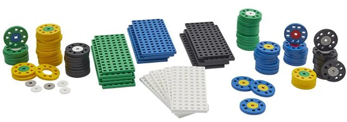 Plus-Plus Multicolor Wielen & Chassisplaten - 100 Stuks