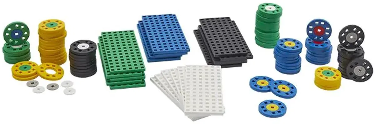 Plus-Plus Multicolor Wielen & Chassisplaten - 100 Stuks