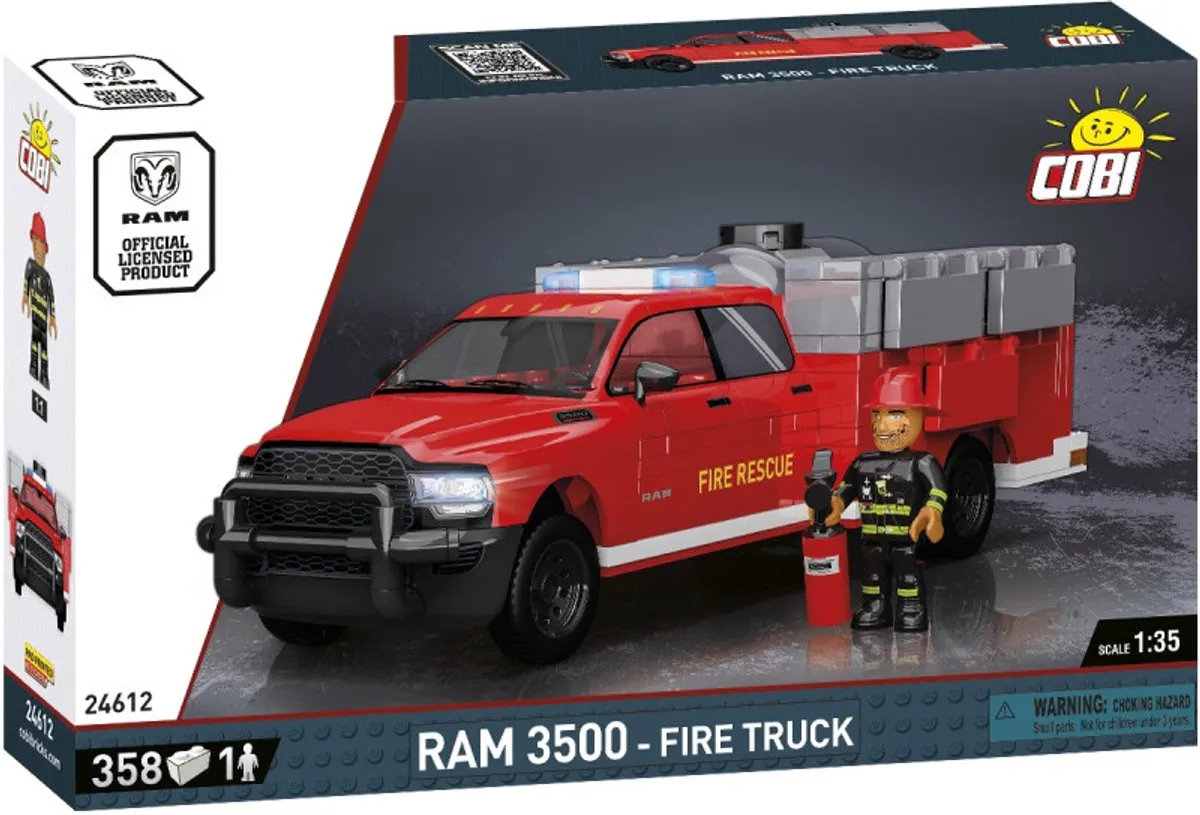Cobi 24612 RAM 3500 Fire Truck - 358 Onderdelen - Meerkleurig - afbeelding 6 van 6