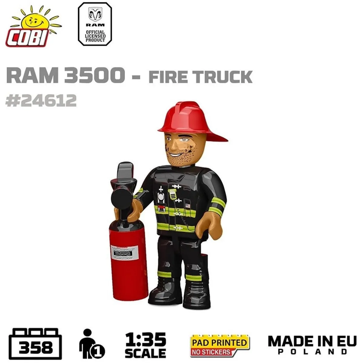 Cobi 24612 RAM 3500 Fire Truck - 358 Onderdelen - Meerkleurig