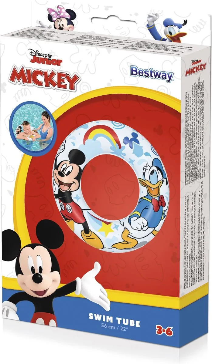 Bestway Disney Mickey & Friends Opblaasbaar Zwemvlotter 91004 - Ø56cm - Meerkleurig