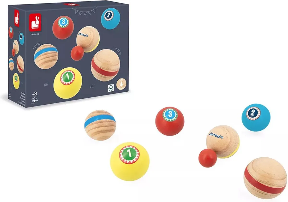 Janod Applepop Petanque Houten Set