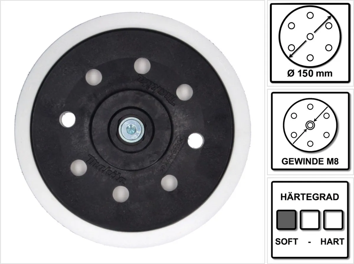 Makita 196684-1 Schuurzool 150mm - Zacht