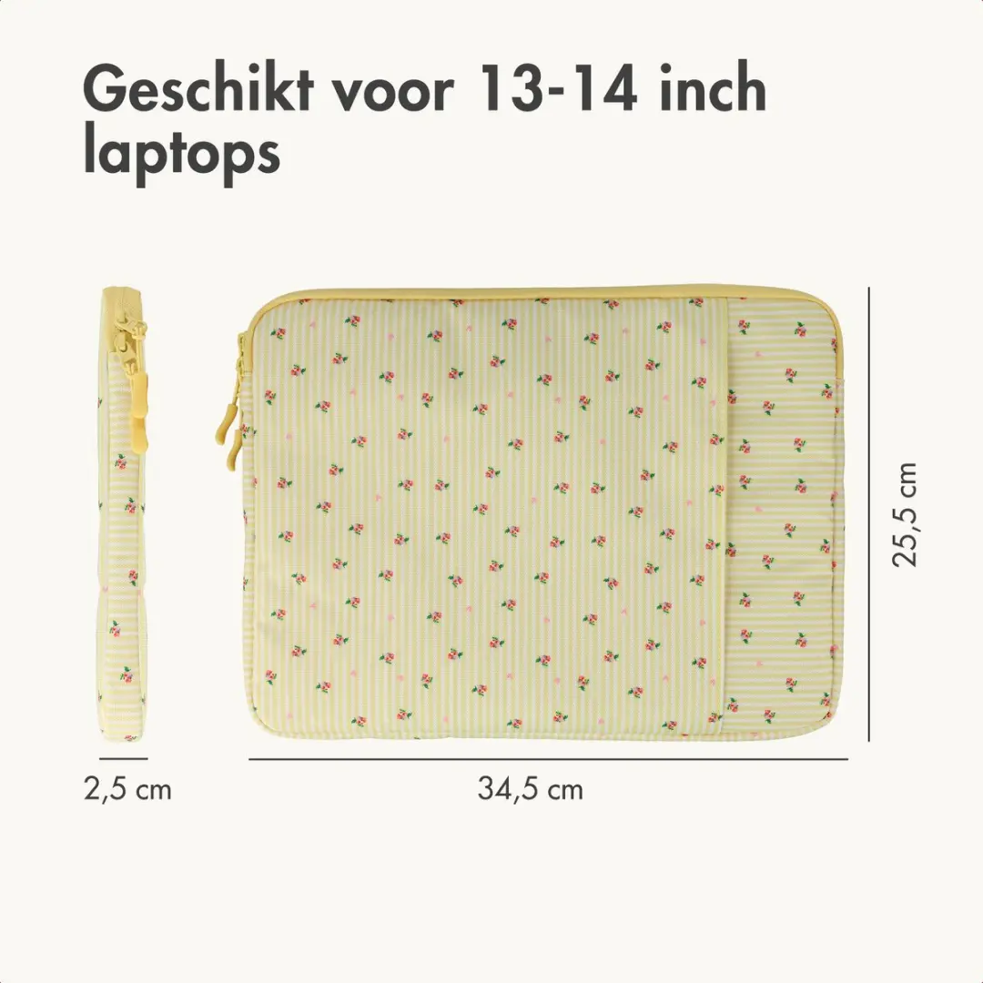 Imoshion Design Laptophoes 14" - Geel - 2 Vakken