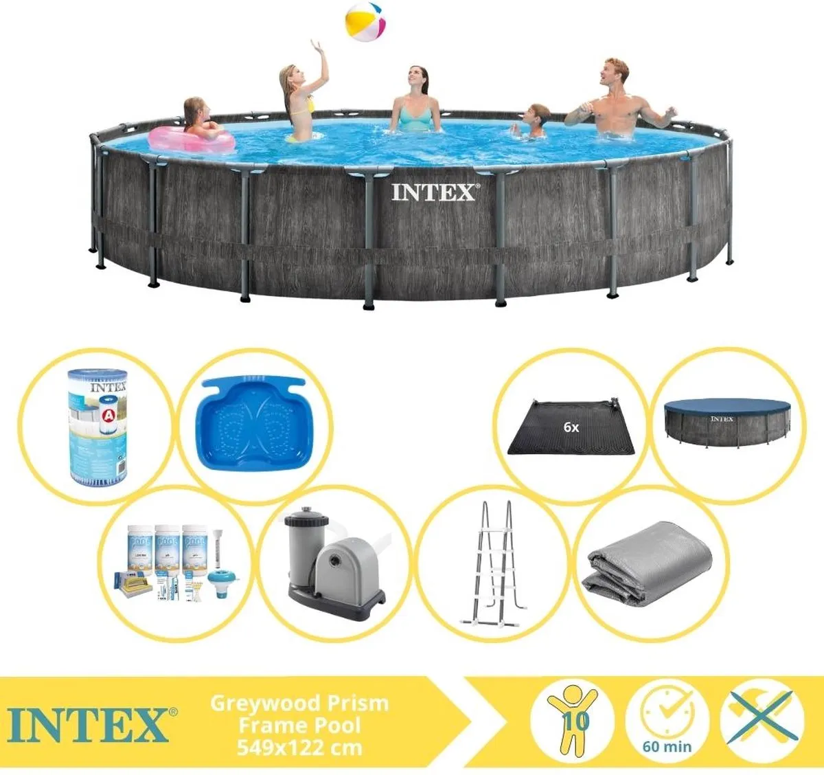 Intex Prism Frame 26744GN Opzetzwembad 549x122cm