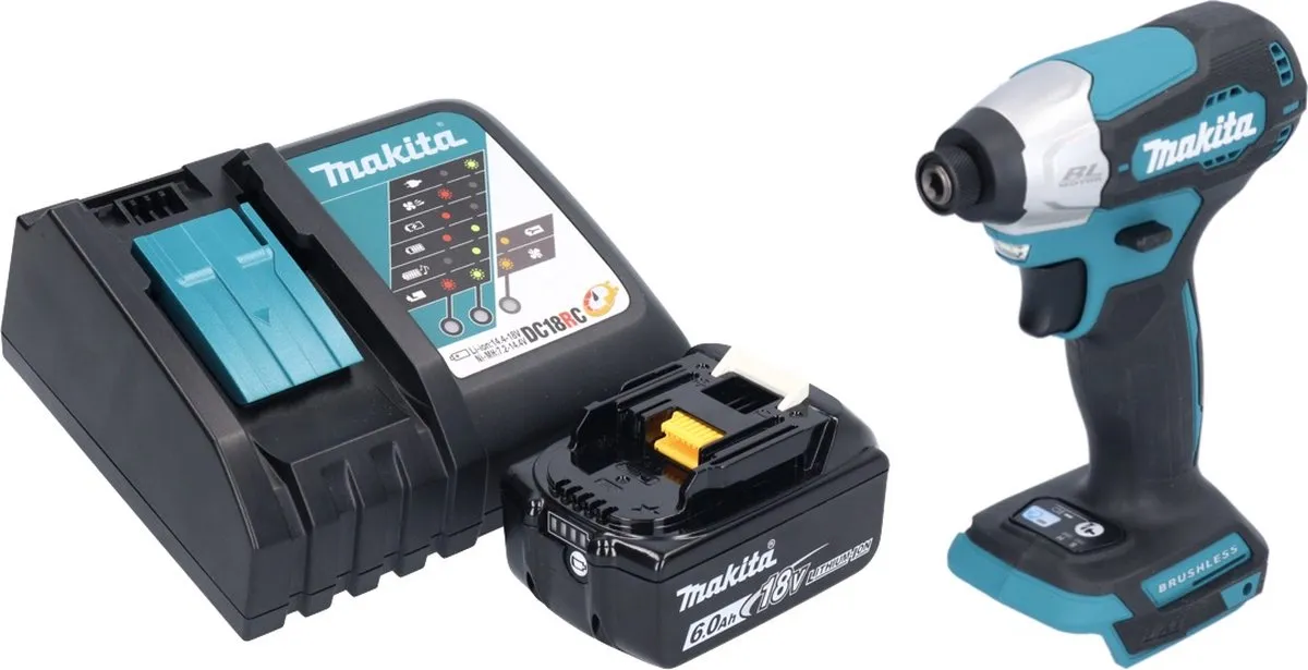 Makita DTD 157 RG1 Slagmoersleutel 18V 140Nm - 1x 6,0Ah Accu - afbeelding 2 van 5