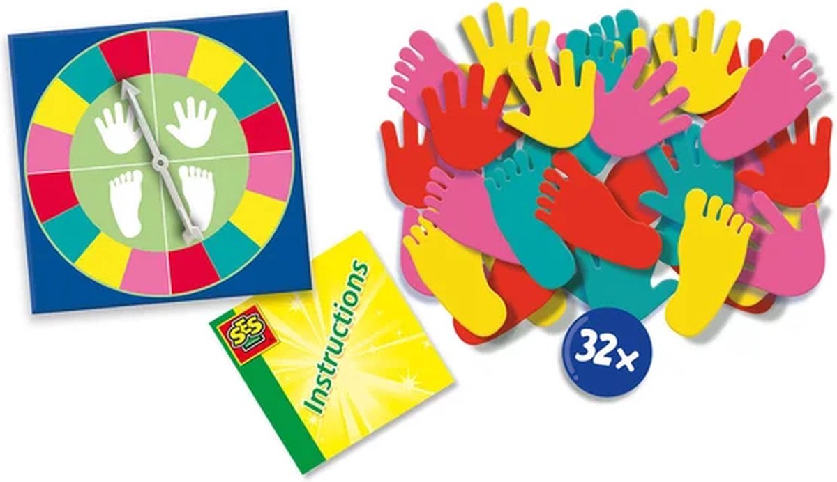 SES - Handen en voeten twist - bepaal je eigen regels - overal te gebruiken - foam handen en voeten - af te spoelen met water