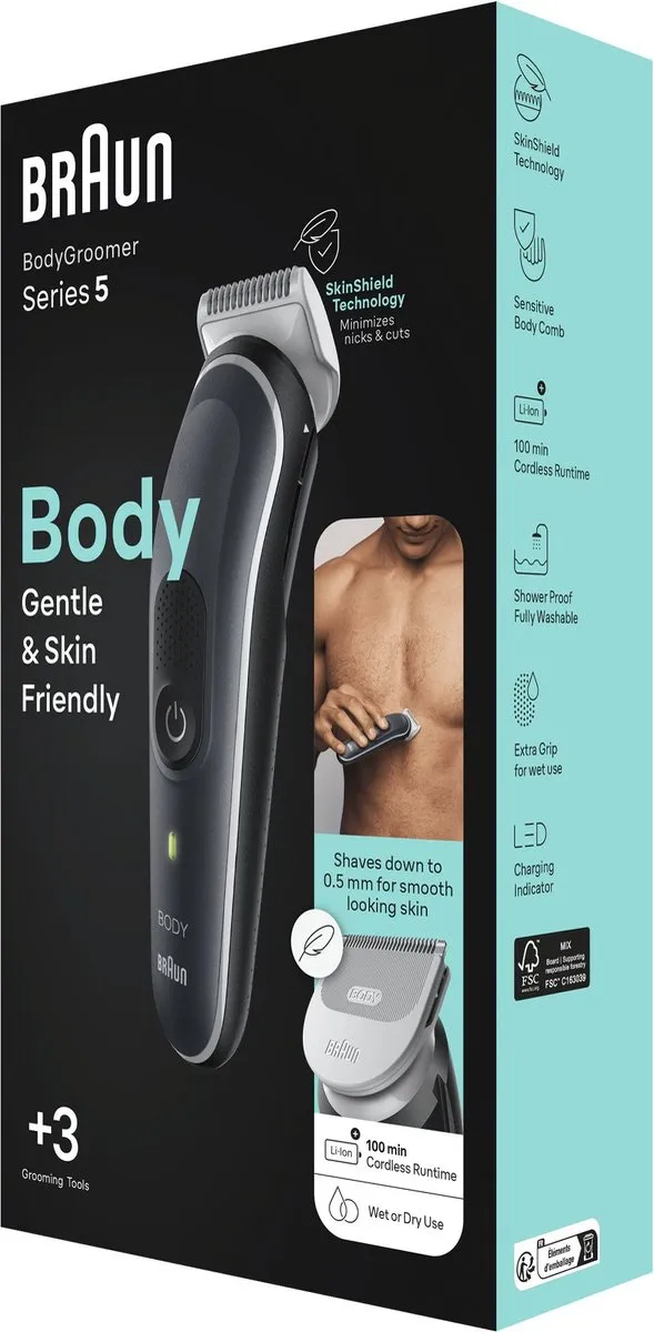 Braun BG5340 Elektrisch Scheerapparaat - Lichaam - Zwart