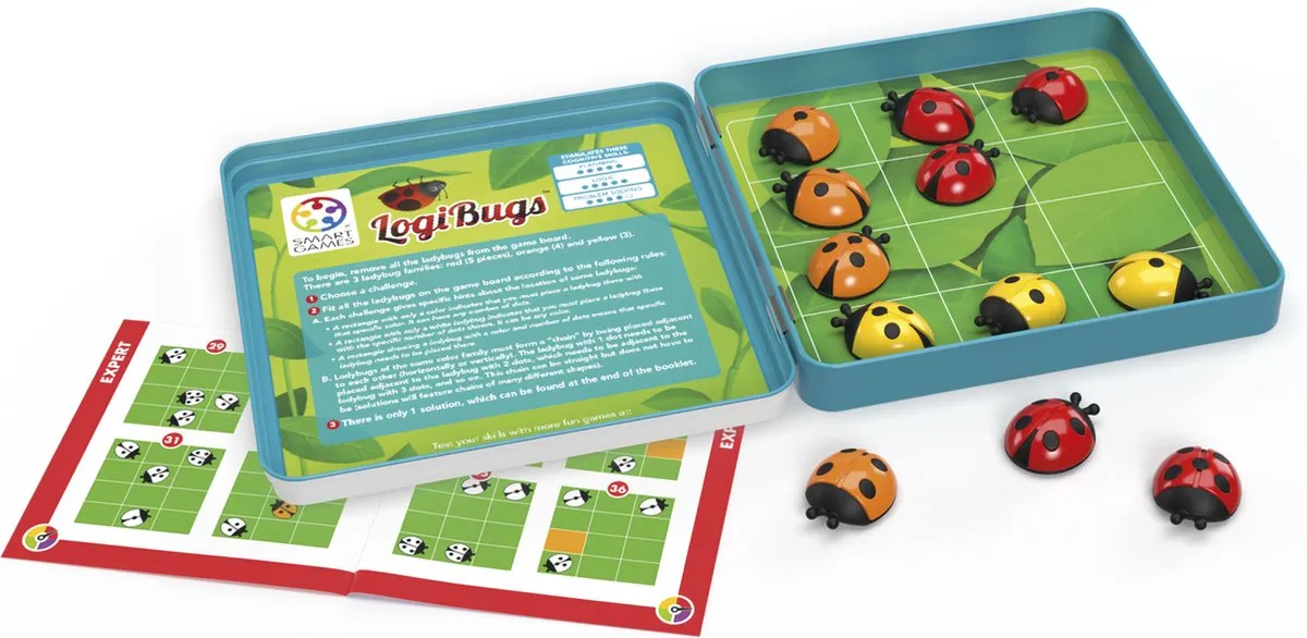 SmartGames LogiBugs SGT 2004 Magnetisch Denkspel - 48 Opdrachten - afbeelding 6 van 6