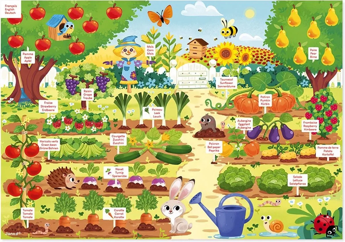 Janod Moestuin Magneetbord - 70 Magneten - Multi - afbeelding 3 van 6