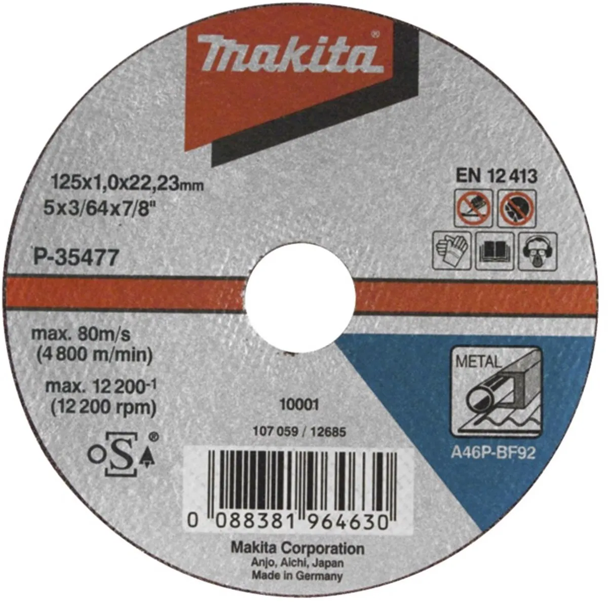 Makita A-85307 Doorslijpschijf 115mm Metaal