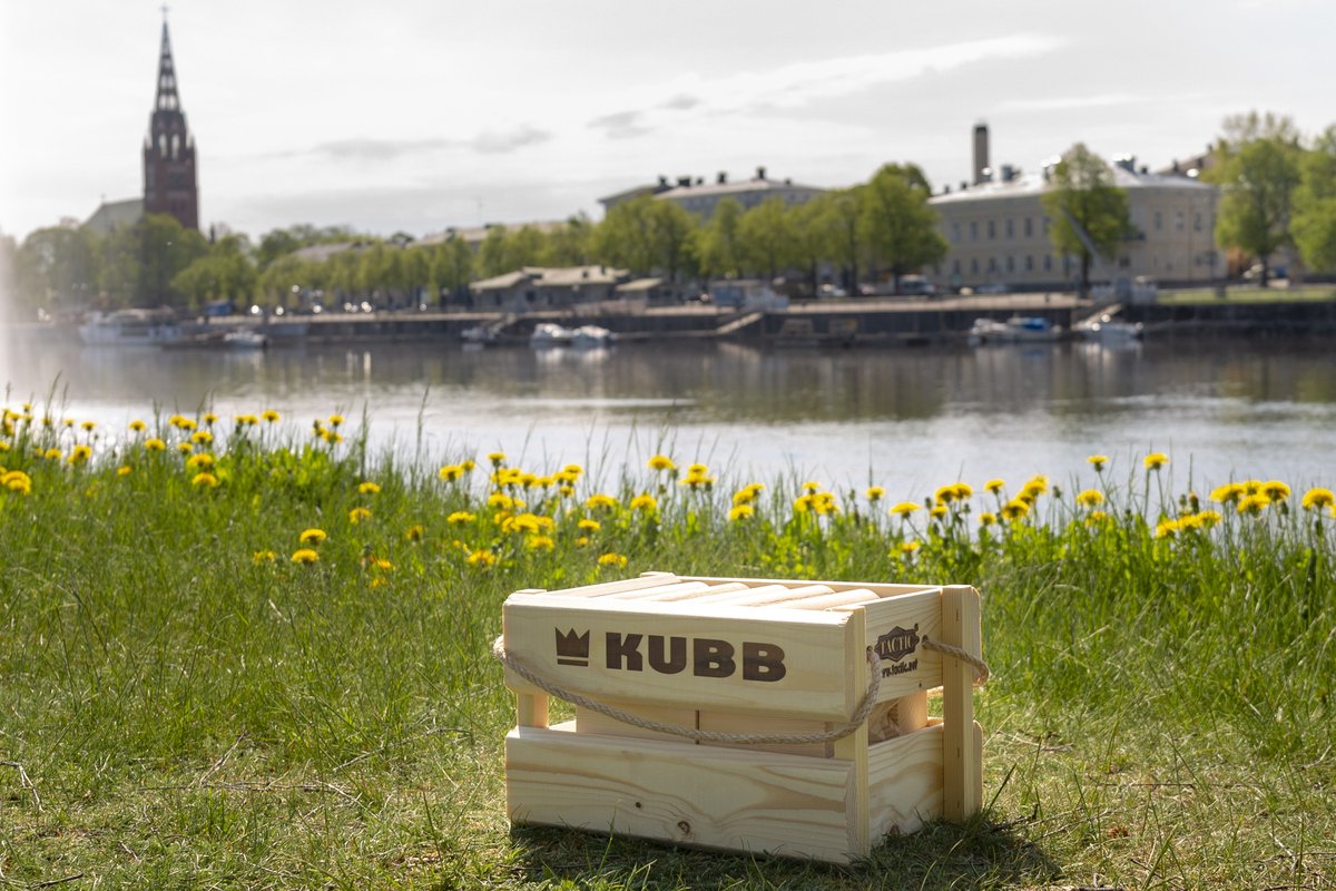 Tactic Kubb – Vang- en werpspel – Origineel Zweeds Werpspel In Handige Draagbare Doos – Duurzaam Grenenhout