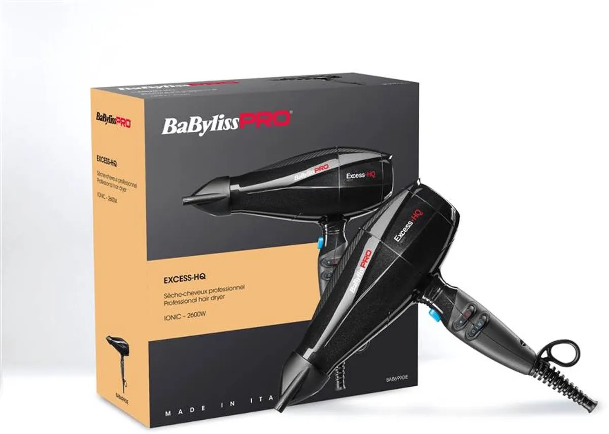 Babyliss Pro Excess-HQ Haardroger 2600W - Zwart