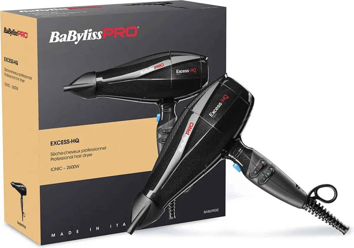 Babyliss Pro Excess-HQ Haardroger 2600W - Zwart