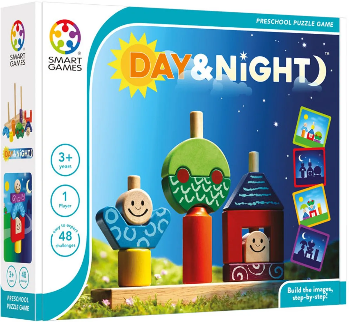SmartGames Day & Night Houten Stapelspel - 48 Opdrachten