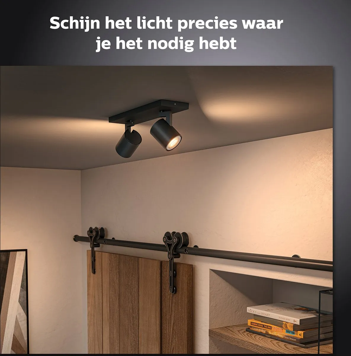 Philips Hue Runner Opbouwspot 2-spots - Zwart