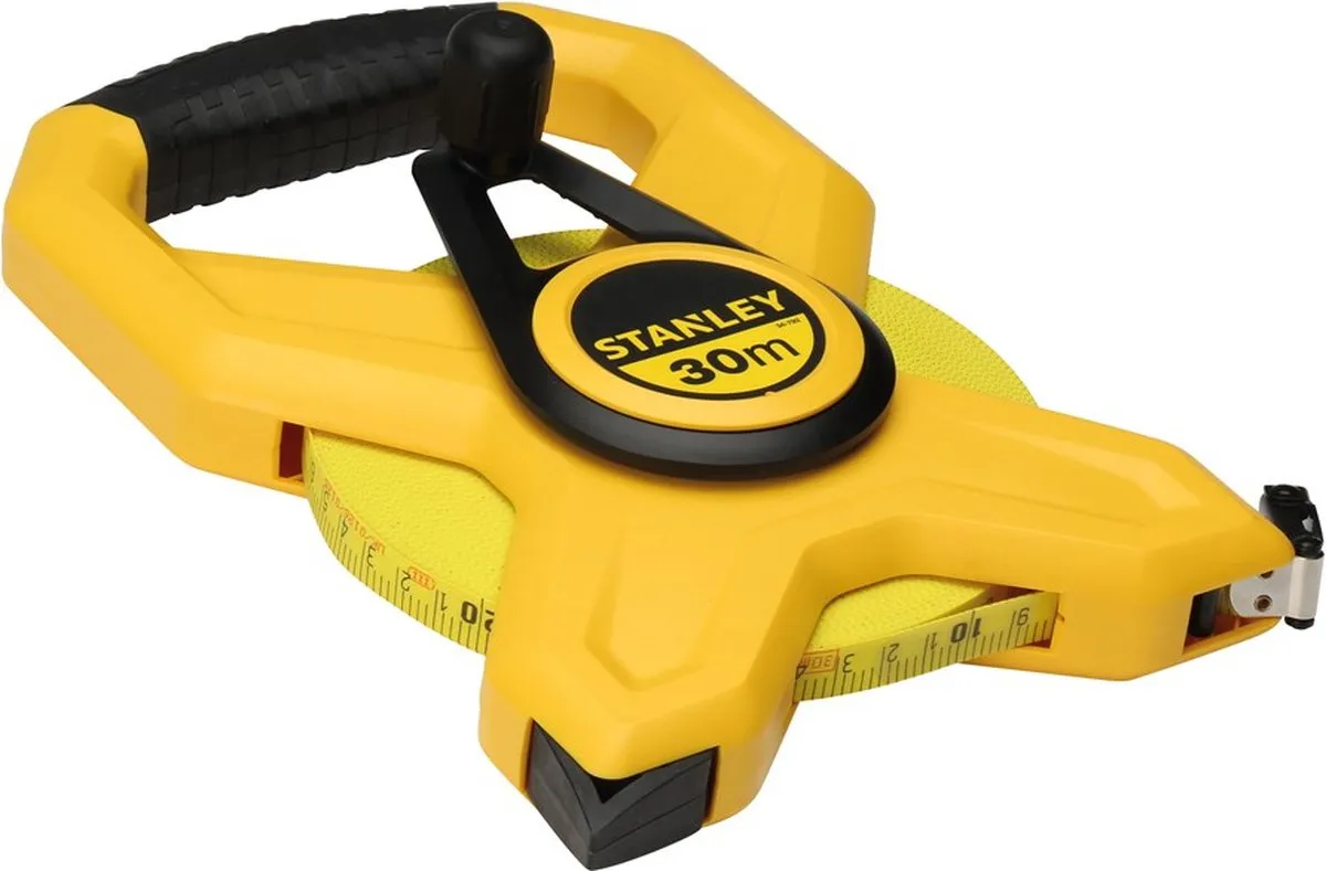 Stanley Landmeter Fiberglas 30m 12.7mm - 2-34-792 - Geel