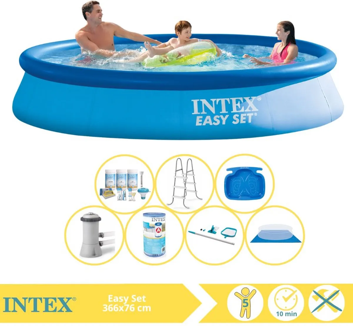 Intex Easy Set 28132GN Opblaaszwembad 366x76cm