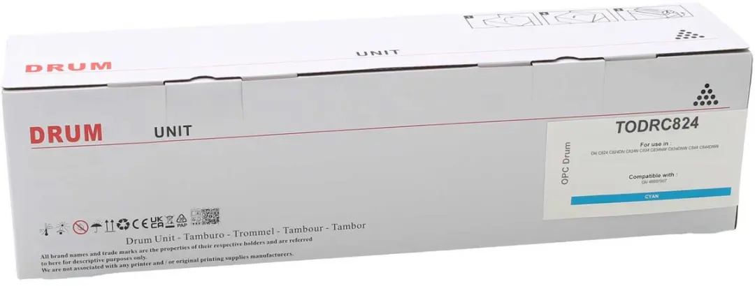 Oki TODRC824 Drum Cyaan 30.000 Pagina's