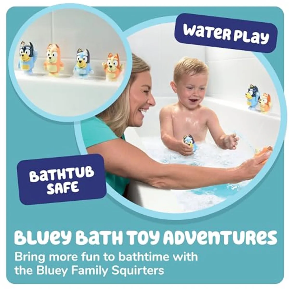 Tomy Bluey Badspeelgoed Squirter - 4 Stuks Multicolor