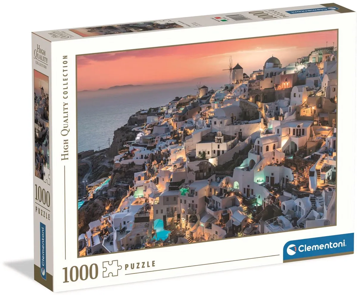 Clementoni Shades of Santorini Puzzel 1000 Stuks - Multikleur