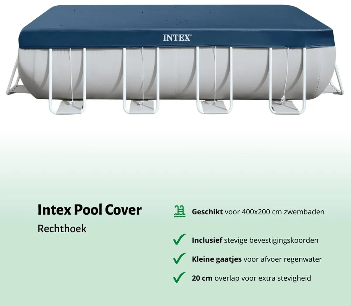 Intex Zwembad Afdekzeil 420x220cm - Donkerblauw