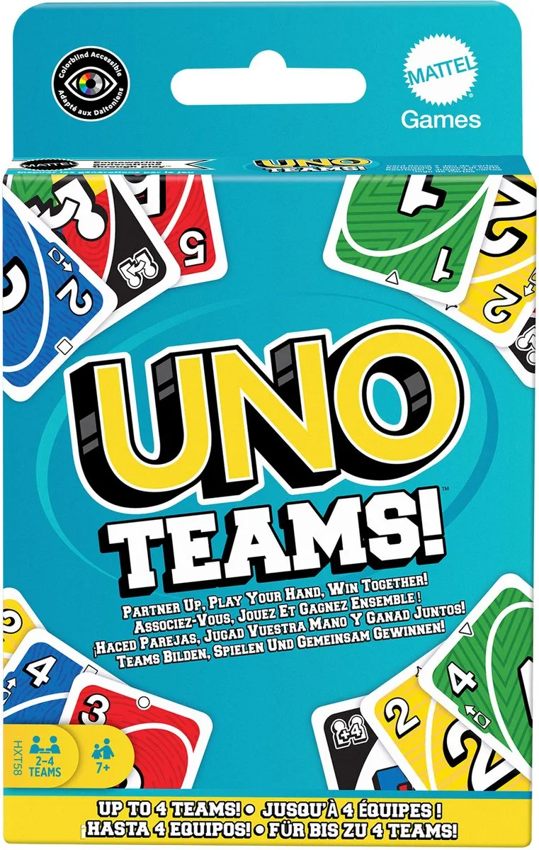 Mattel Games UNO Teams Kaartspel - 2-4 Spelers