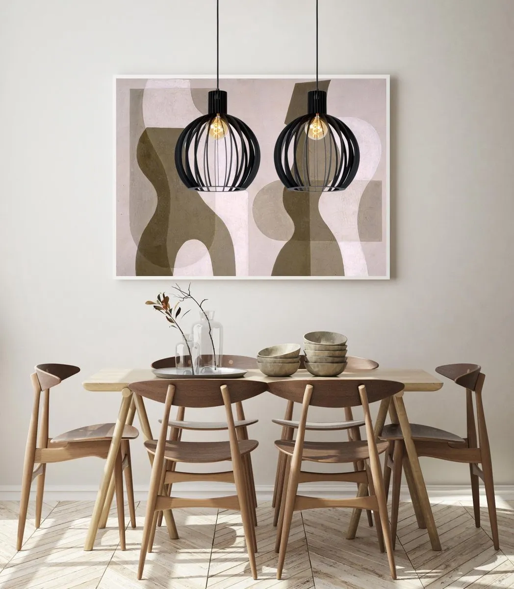 Lucide Mikaela Hanglamp 2xE27 - Zwart