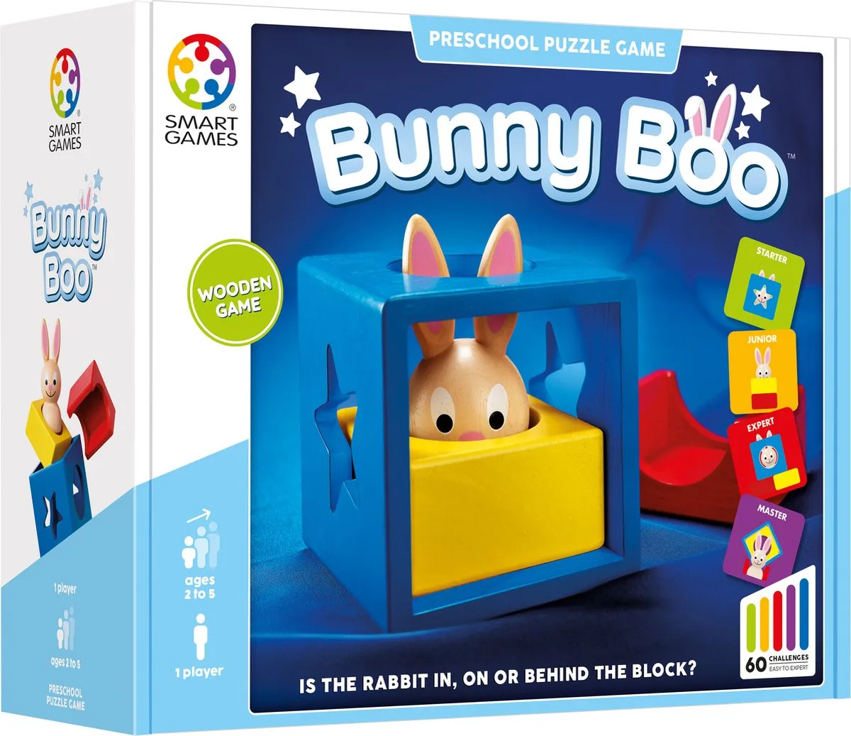 SmartGames Bunny Boo SG 037 - Houten Denkspel - 60 Opdrachten