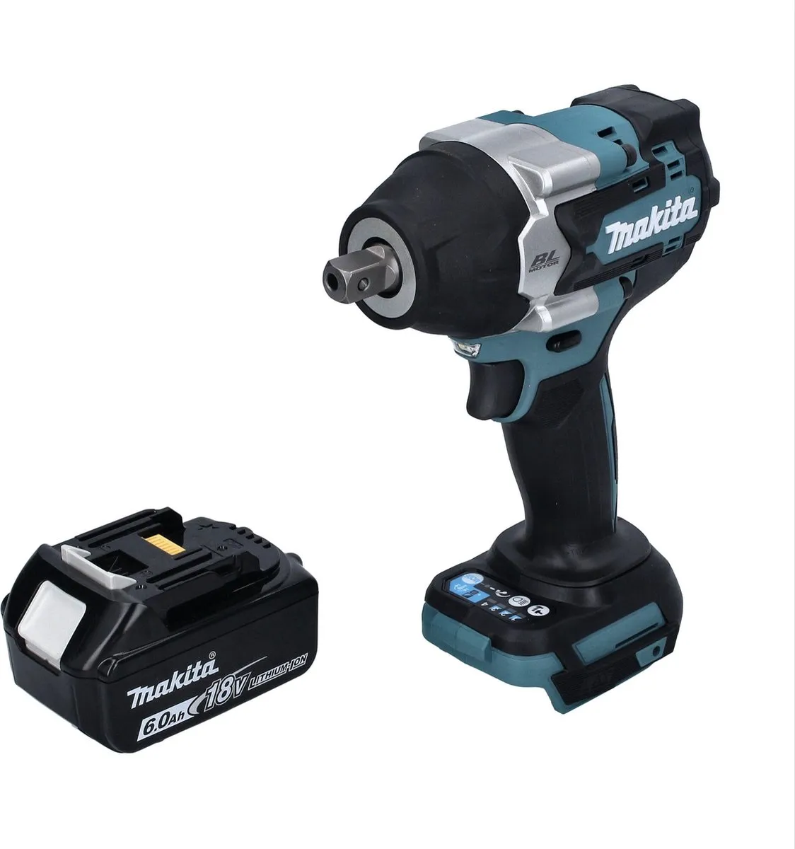 Makita DTW701G1 Accu Slagmoersleutel 18V 700Nm - 1/2" XPT Borstelloos - 6.0Ah - afbeelding 4 van 5