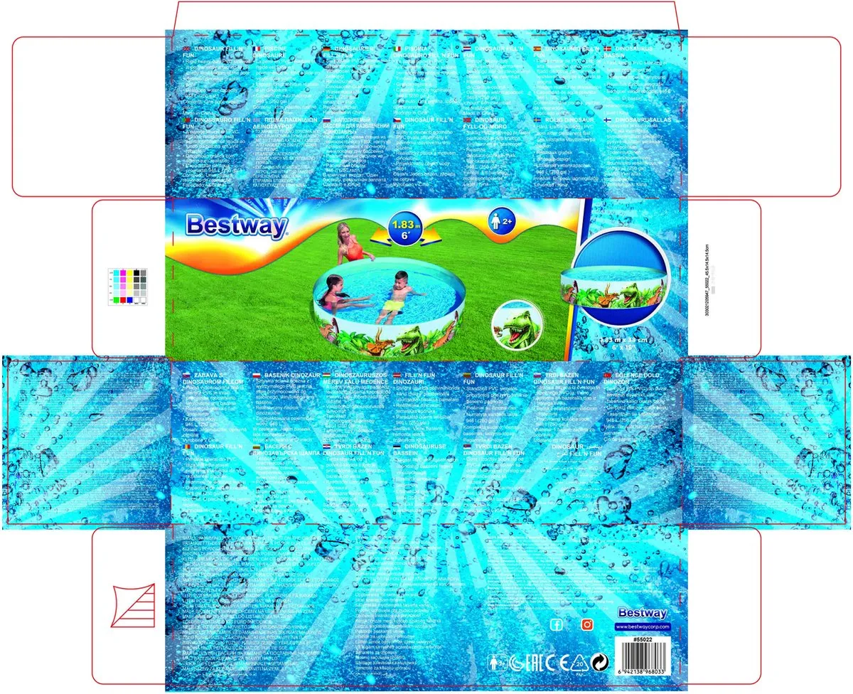 Bestway Zelfopzettend Zwembad 183x38cm - 0.77m³ - Blauw
