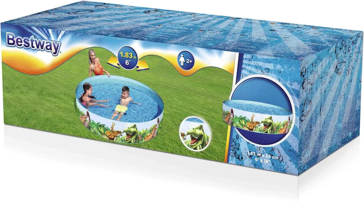 Bestway Zelfopzettend Zwembad 183x38cm - 0.77m³ - Blauw
