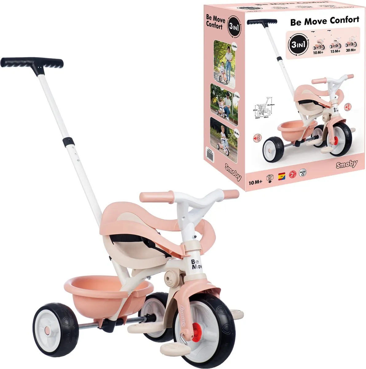 Smoby Be Move Comfort Driewieler Roze