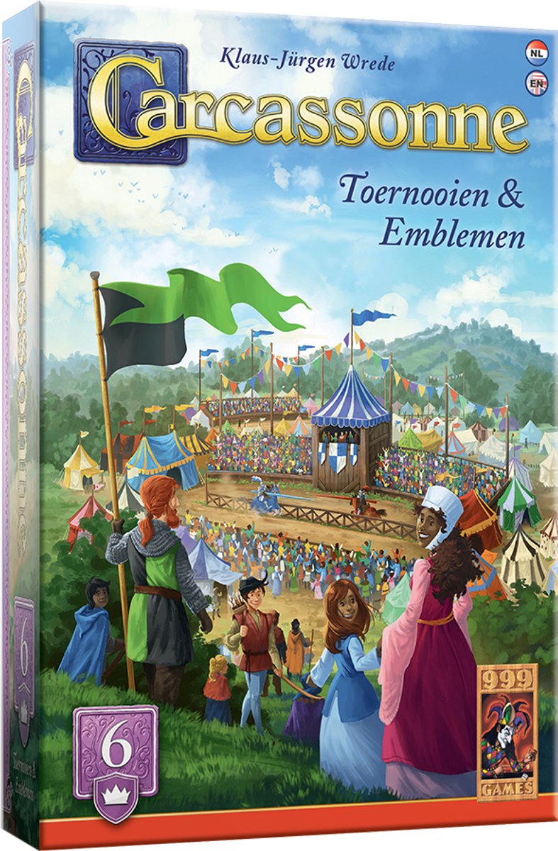 999 Games - Carcassonne: Toernooien & Emblemen - Uitbreiding 6 - Nieuwe Versie - NL - EN
