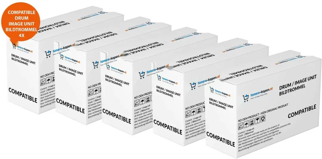Brother DR-2300 Drum - 5-pack 60.000 Pagina's - Zwart