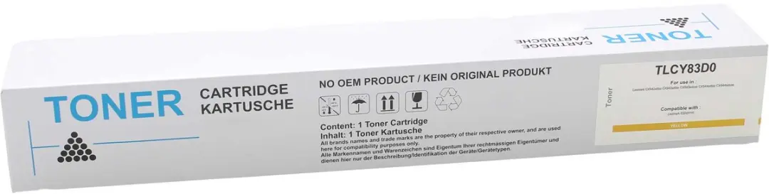Lexmark TLCY83D0 Compatible Toner Geel