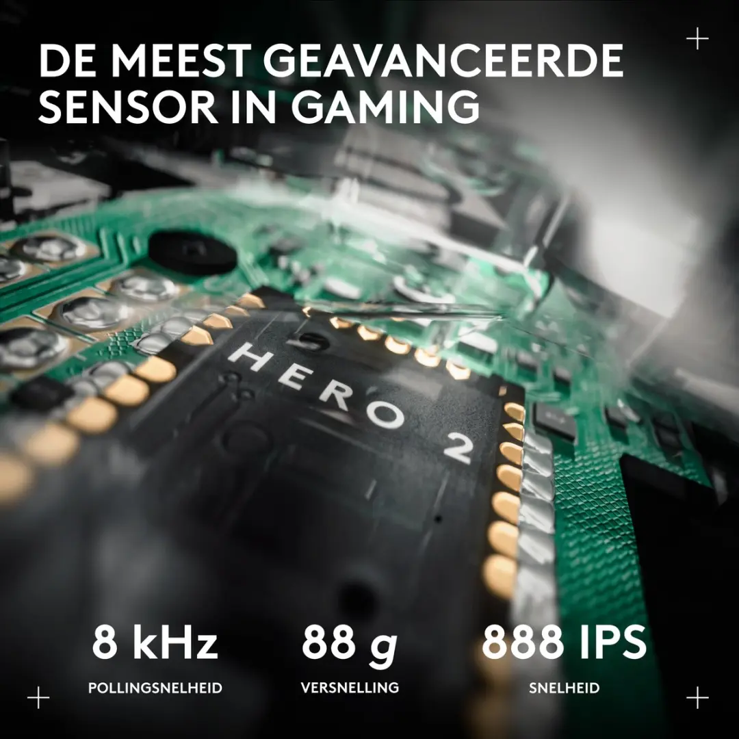 Logitech G PRO X2 SUPERSTRIKE Gaming Muis - RF Wireless - 44000 DPI - Zwart/Wit - afbeelding 6 van 6