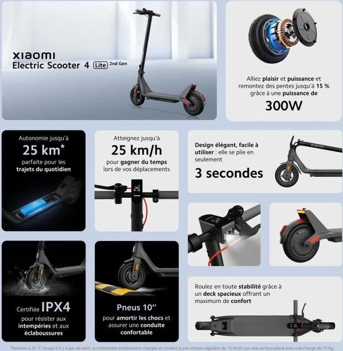 Xiaomi Elektrische Scooter 4 Lite 2e generatie - 300W - 10,4Ah - afbeelding 5 van 6