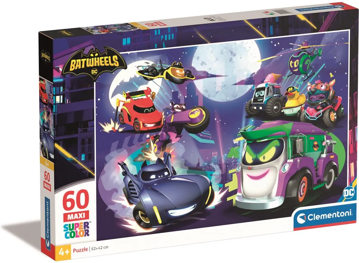 Clementoni Batwheels Puzzel 60 Maxi Stukjes
