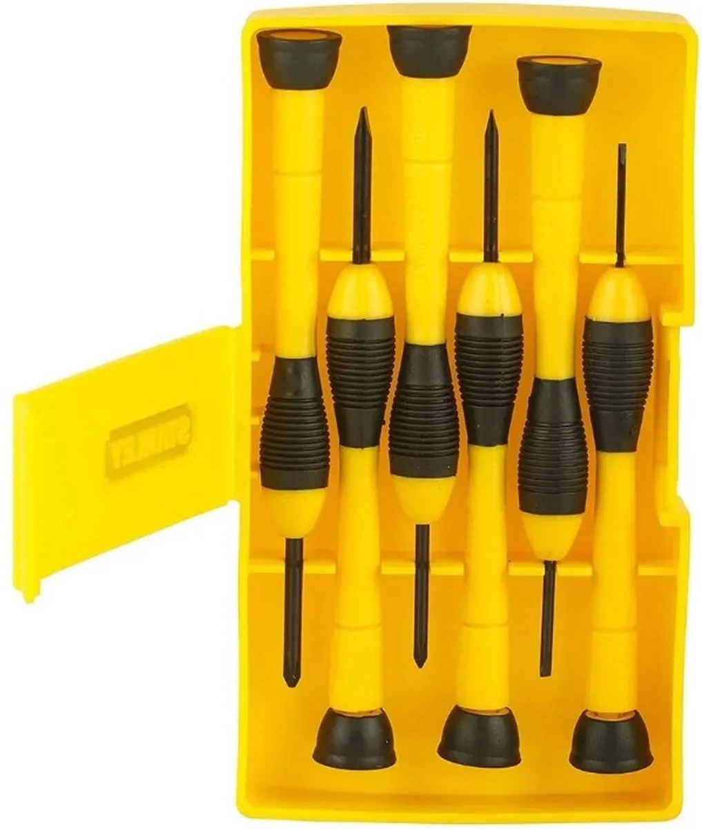 Stanley STHT0-62631 Precisieschroevendraaierset 6-delig - Geel
