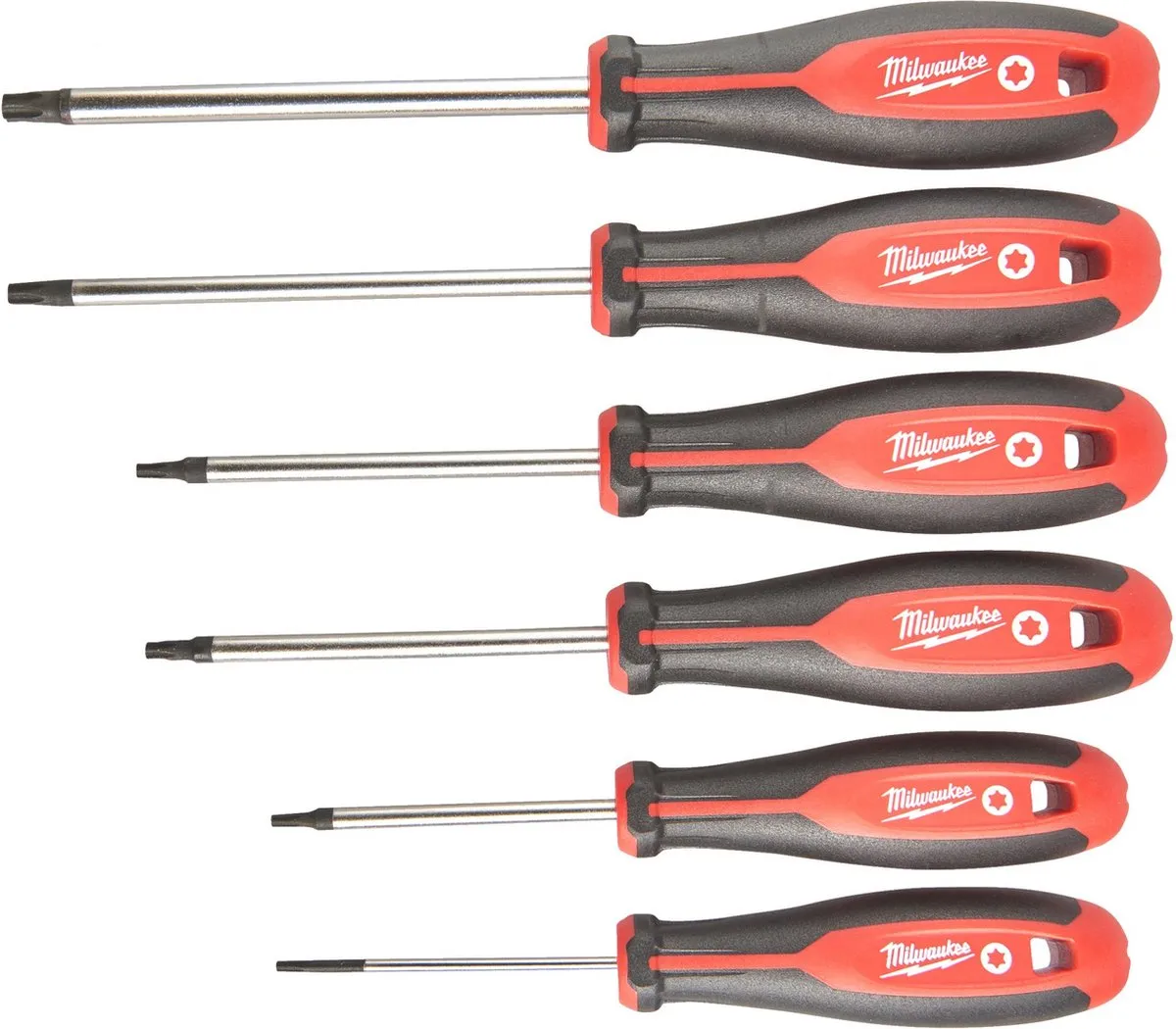 Milwaukee Tri-lobe Torx Schroevendraaierset 6-delig T10-T25