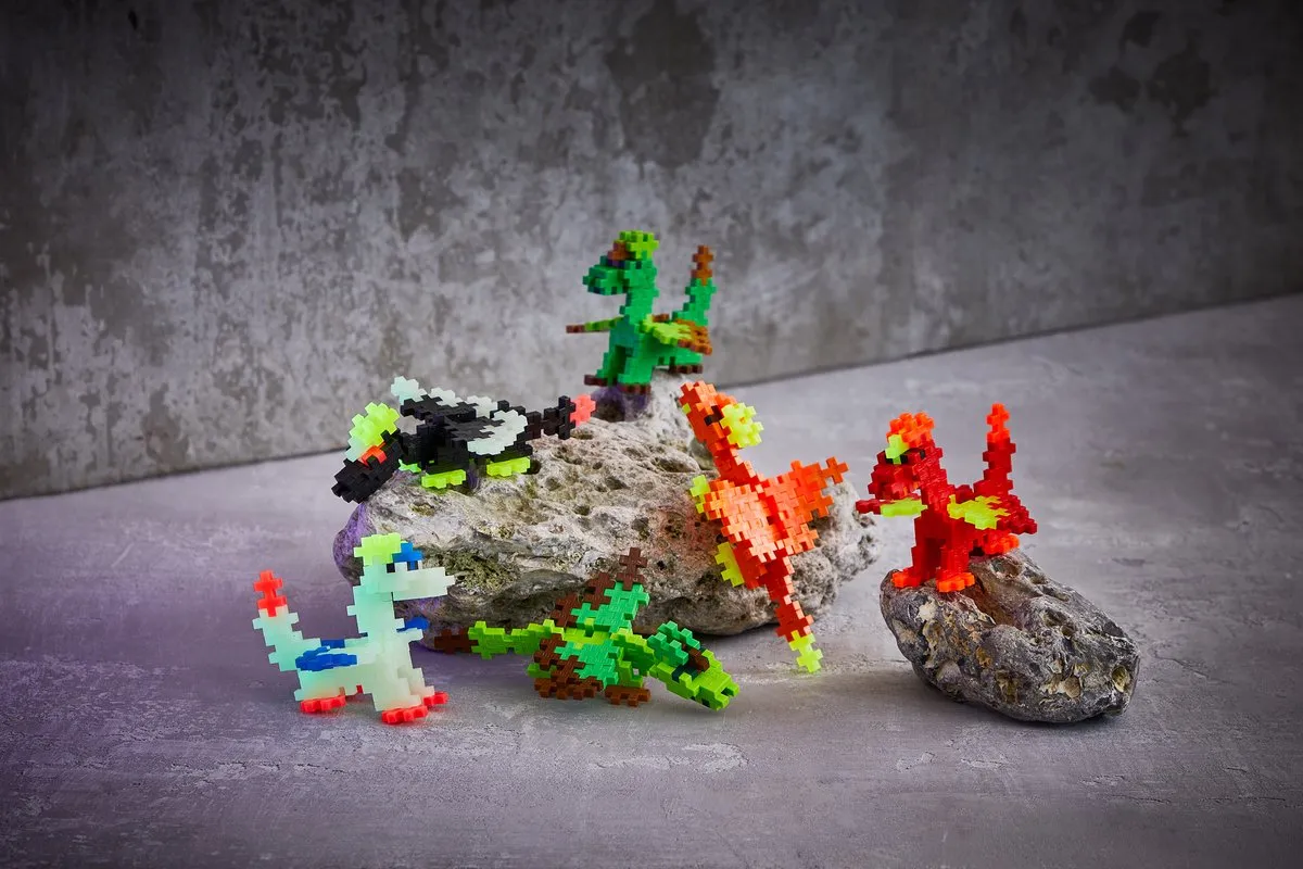 Plus-Plus Glow Dragons Bouwset 100 Stuks - 4377