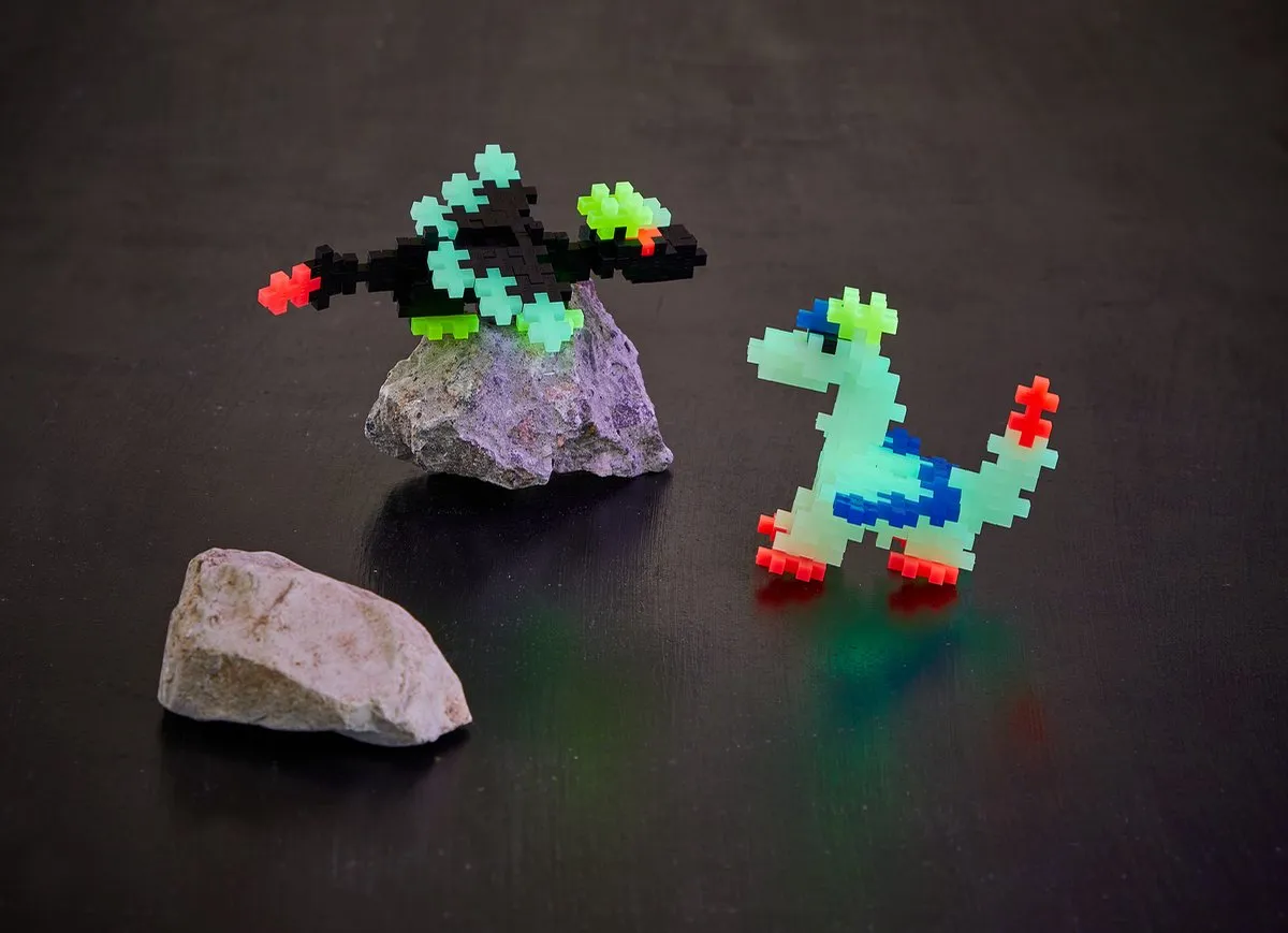 Plus-Plus Glow Dragons Bouwset 100 Stuks - 4377