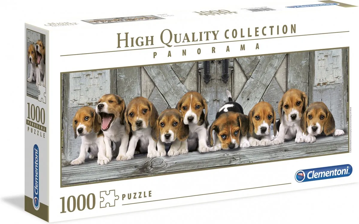 Clementoni Beagles Panorama Puzzel 1000 Stukjes - Multicolor